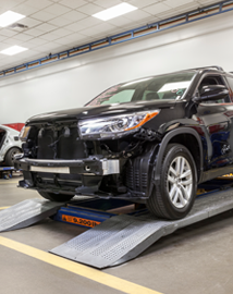 Toyota on vehicle lift | SouthWest Toyota of Lawton in Lawton OK
