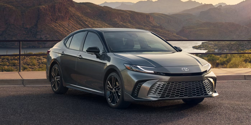 The 2025 Toyota Camry in silver