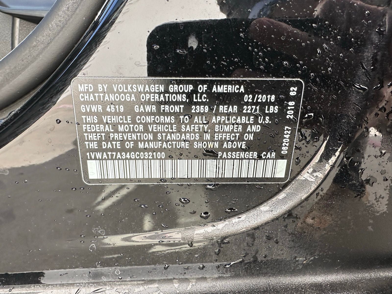 2016 Volkswagen Passat Base