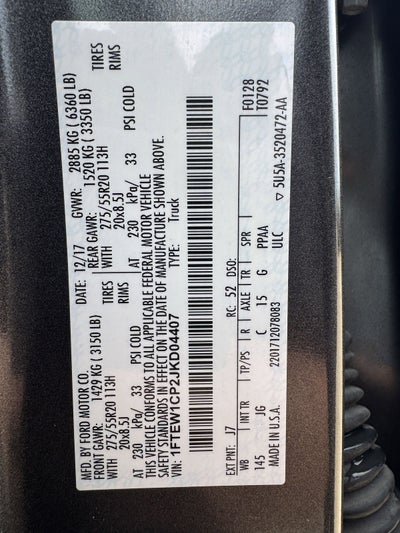 2018 Ford F-150 XL