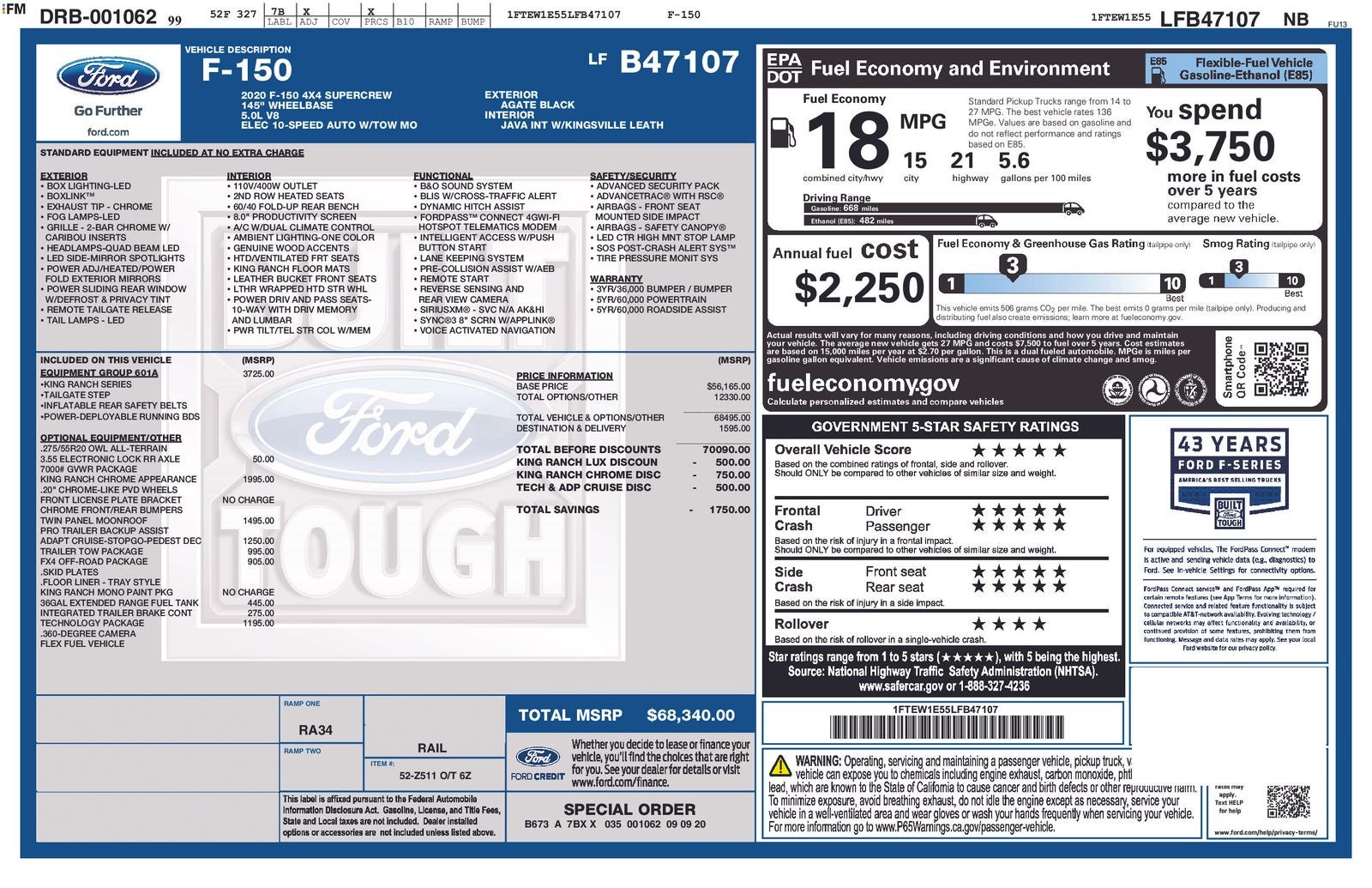 2020 Ford F-150 King Ranch®
