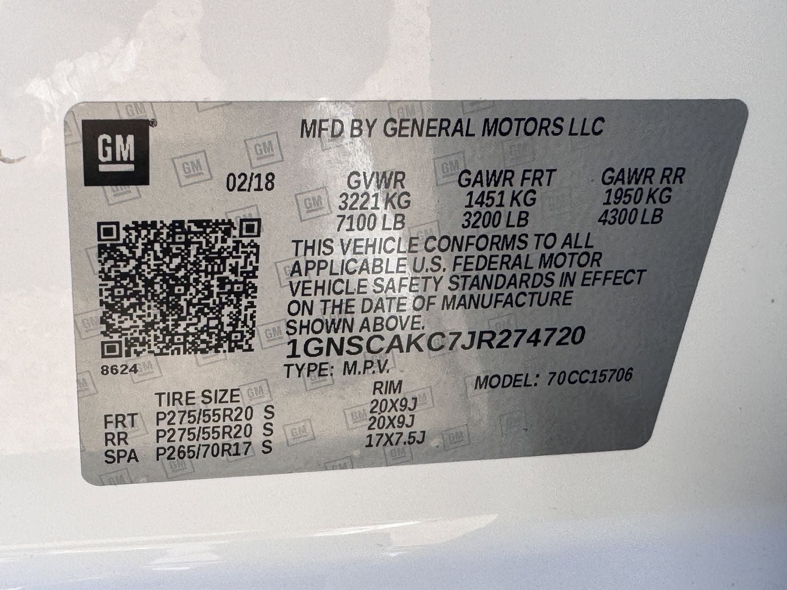 2018 Chevrolet Tahoe LS