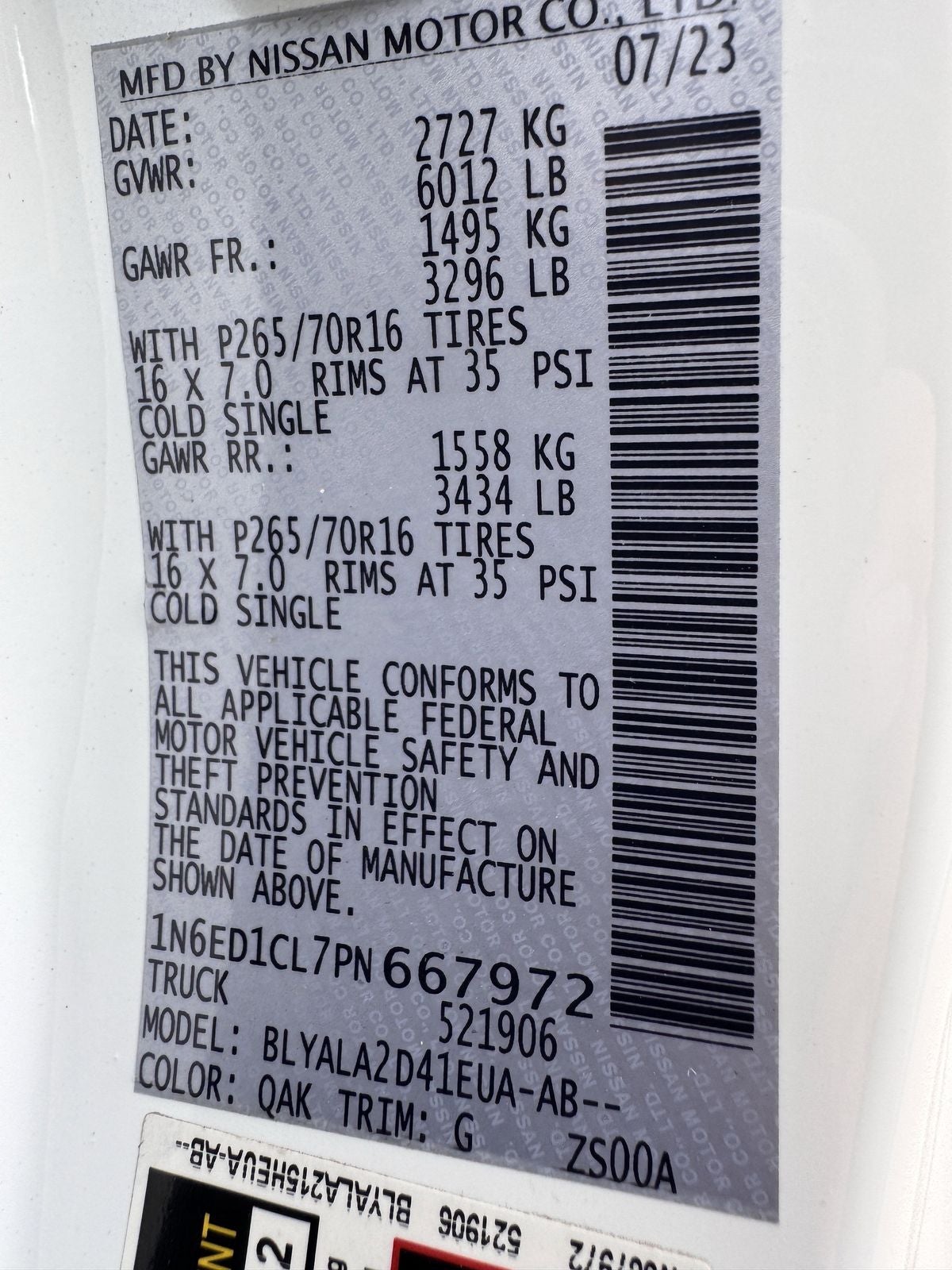 2023 Nissan Frontier S