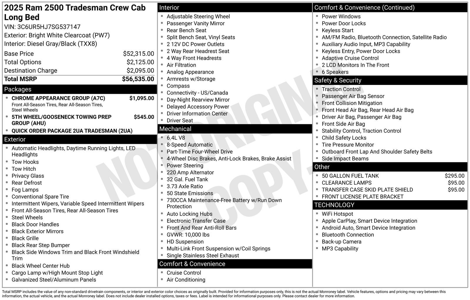 2025 RAM 2500 Tradesman